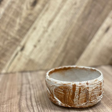 釉燒手工缽-茶碗3(紅)