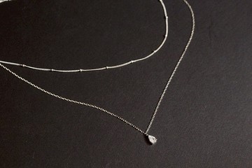 克拉維雅 蘇聯鑽雙鍊 純銀手工項鍊 金銀兩色