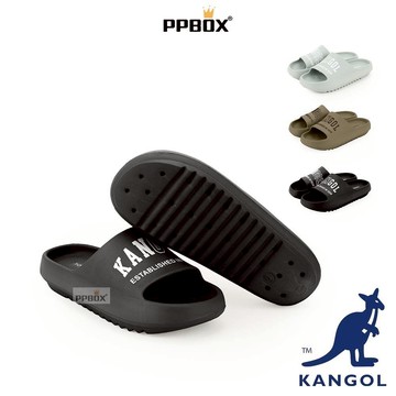 KANGOL 袋鼠 鋸齒 防滑 厚底 拖鞋【63558624】男女拖 情侶款 完全防水 增高鞋 踩屎鞋