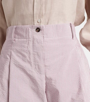 Brunello Cucinelli Striped cotton-blend Bermuda shorts