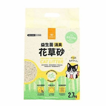 汪喵星球 【2包組】益生菌消臭花草豆腐砂 (條型) 2.7kg｜凝結強｜速崩解｜低粉塵｜自然香氣