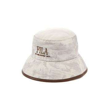 FILA X NPM 故宮聯名款百駿滾邊漁夫帽-堊灰色 HTA-1810-LG