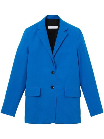 Proenza Schouler White Label - flap-pocket cotton blazer - women - Cotton - 4 - Blue