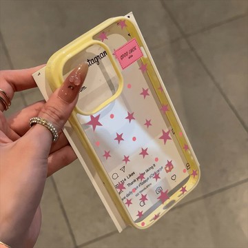 亞克力星星適用蘋果16promax手機殼iPhone15 14p13 12 11 手機裝飾 出貨 透明手機殼 蘋果手機殼