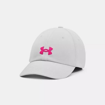 【UNDER ARMOUR】Blitzing 棒球帽 女 老帽 灰色-1376705-014