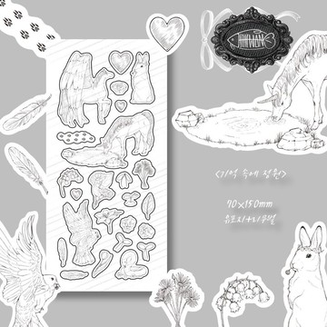 記憶花園 (lilliwon) 復古設計動物印章貼紙