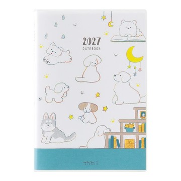 MIDORI 2027 Pocket Diary 手帳(月單週) B6 小狗
