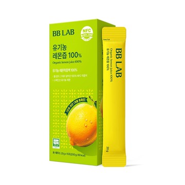 BB LAB Pure Organic Lemon Juice 100% (10 sticks / 10-day supply)