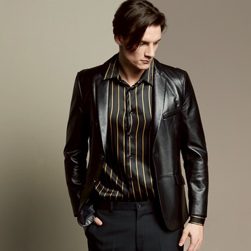 西裝男士羊皮衣/外套(100%羊皮)【MON'S 流行服飾】