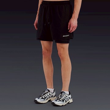 【HDEX】ASSIST MESH MIX 兩件式透氣運動短褲 黑色