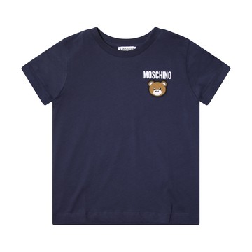 Moschino - Blue Navy Bear Cotton T-shirt