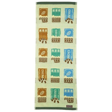 日本丸真Porukka Pattern葡萄牙製北歐插畫創意毛巾 巧克力_廠商直送