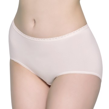 SWEAR 思薇爾 絲芙麗2.0系列 M-XXL 素面 中腰 低衩 三角 女內褲 (粉白色)