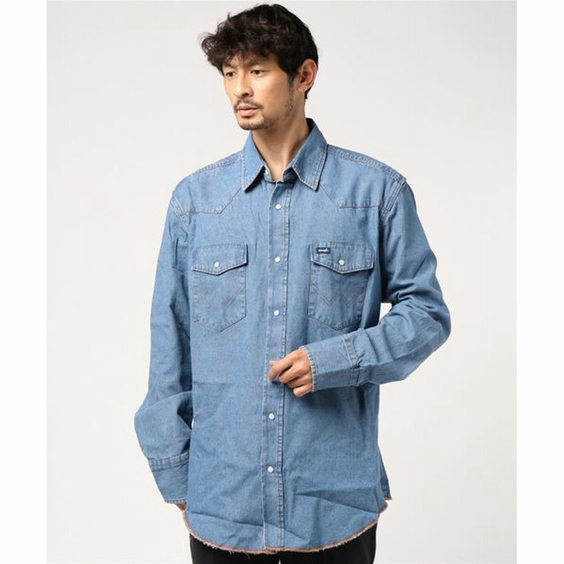 Parks Tokyo Wrangler ラングラー ワーク ウエスタン デニムシャツ Un Men トップス シャツ ブラウス 通販 Lineポイント最大0 5 Get Lineショッピング