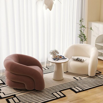 【台灣公司 可打統編】奶油風單人沙發 椅懶人網紅款單椅沙發 小戶型陽臺設計師休閑椅家用 可開發票 全館六折 工廠現貨直銷 新品特價 c9112