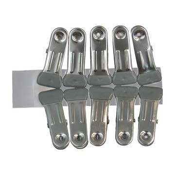 雙手萬能 小白金強力衣夾 超耐曬 夾頭包塑 防勾無痕  銀色 + 灰色  1組