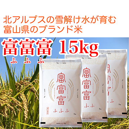 富山 米 15kg (5kg×3袋) 富富富 ふふふ こめ コメ お米 おこめ 白米 精米