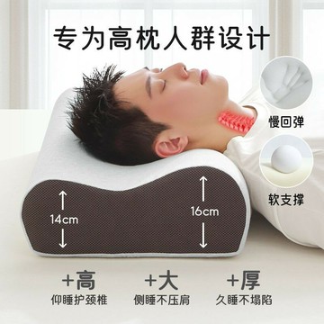 {保固一年 可打統編}諾伊曼頸椎枕高枕加厚記憶棉枕頭護頸椎助睡眠睡覺男士胖子專用