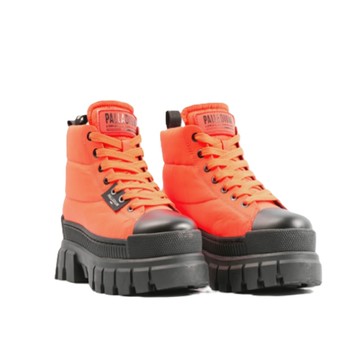PALLADIUM REVOLT 巧克力大底 增高 厚底 美腿靴 女款 98863-835 橘色 暴牙鞋