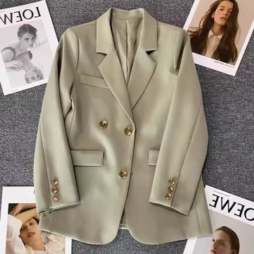 2025秋季新款薄荷曼波風小西裝外套女韓版高級感氣質休閑時尚西服