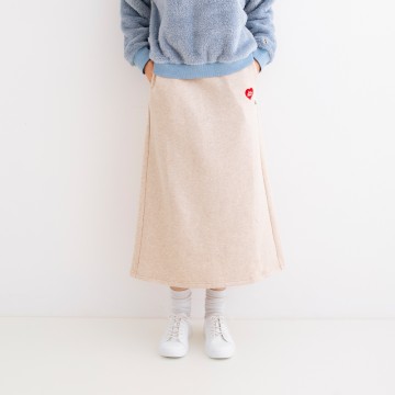 【Care Bears】女裝-熊頭繡花內刷半身裙-淺卡其