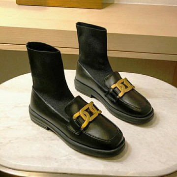 連襪靴女復古短靴2025新款秋冬瘦瘦襪子靴彈力加絨大碼女鞋41到43