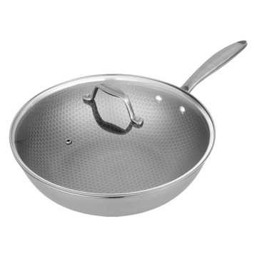 新款316不銹鋼炒鍋不粘鍋中式家用通用無油煙炒菜鍋平底鍋