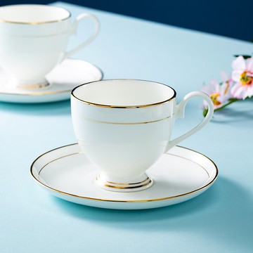 景德鎮金邊高檔咖啡杯套裝歐式陶瓷水杯整套下午茶杯碟送咖啡勺子