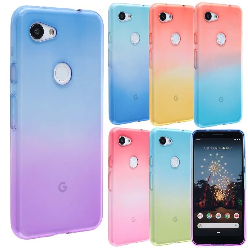 Google Pixel 7 Pro グラデーション ソフト ブラック 耐衝撃 ケース ゴールド