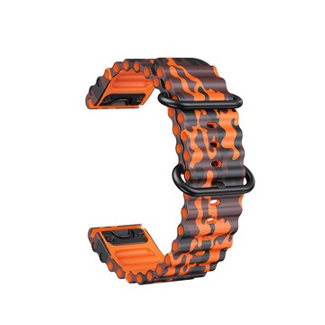 【ibits】Garmin Fenix7 海洋迷彩快拆錶帶 適用於佳明fenix 6 矽膠錶帶 替換腕帶 22/26mm