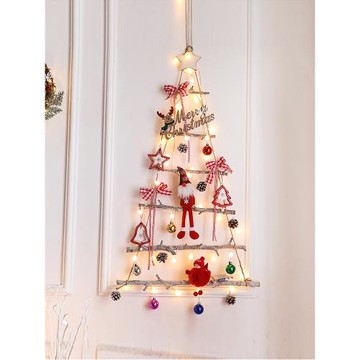 木質圣誕樹創意diy圣誕掛飾圣誕節裝飾品櫥窗墻面圣誕樹裝飾布置