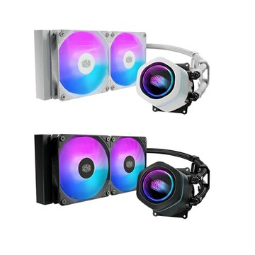 米特3C數位–酷碼 MasterLiquid Core Nex 240 ARGB 一體式水冷散熱器 黑色/白色