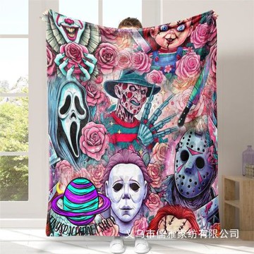 萬圣節毛毯印花蓋毯送親戚朋友 毛毯 沙發辦公室 空調 法
