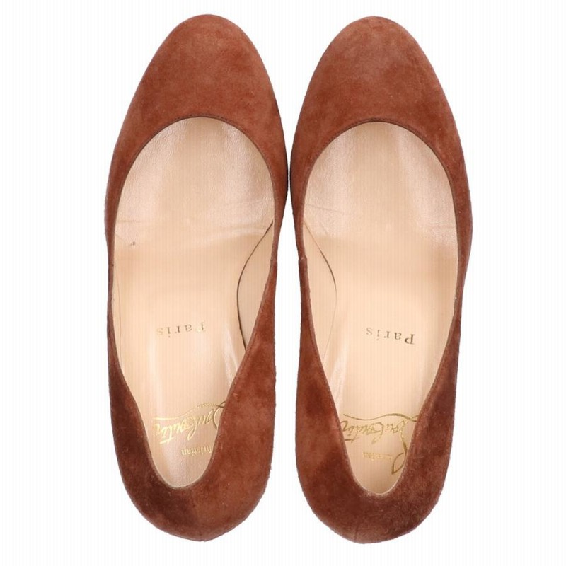 【Christian Louboutin】アブビズ スエード スリッパ ブラウン Christian Louboutin】アブビズ スエード スリッパ ブラウン 靴