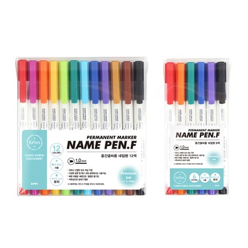 liflin 1.0mm 高級12色+6色簽字筆組 永久性記號筆  綜合色  1組