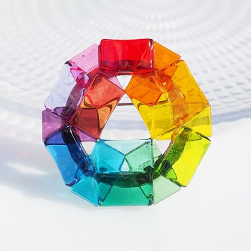 玻璃萬花筒（Kaleidoscope[彩虹]）胸針[定做]