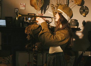 【限量】短款假袖披肩/八角報童帽