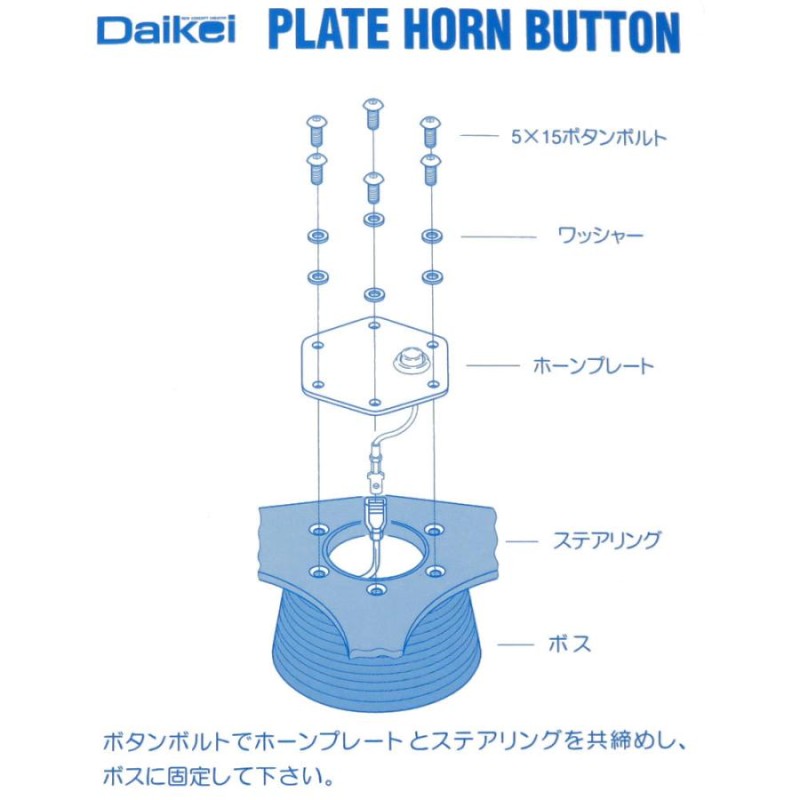 超人気新品 Daikei ステアリングプレート ホーンボタン ガンメタ 黄色ボタン