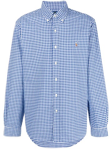 Polo Ralph Lauren - check-print long-sleeved shirt - men - Cotton - S - Blue