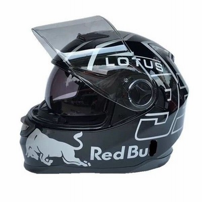 新品未使用ダブルシールドかっこいいバイクヘルメットレッドブル ダブルレンズ Red Bull ブラックヘルメット 通販 Lineポイント最大get Lineショッピング