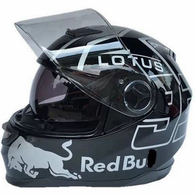 ダブルシールドかっこいいバイクヘルメットレッドブル ダブルレンズ Red Bull ブラックヘルメット 通販 Lineポイント最大get Lineショッピング