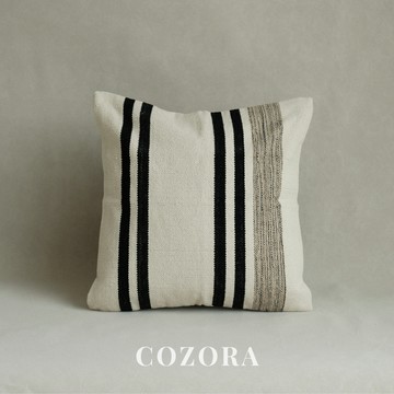 COZORA・Mahdi靜序條影抱枕 靠墊 印度手工抱枕 沙發抱枕 沙發靠枕 枕頭