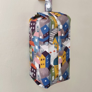 車用、露營用掛式面紙套/衛生紙套=小鎮