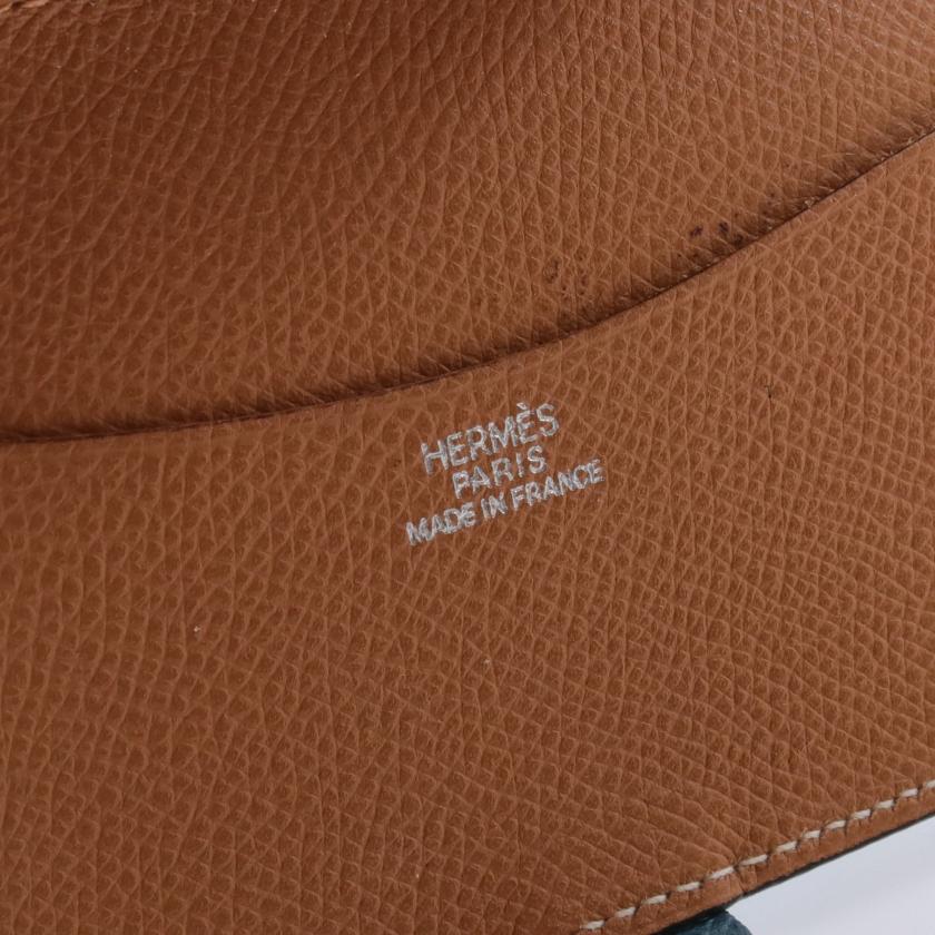 エルメス HERMES アジェンダミニ ブルージーン 手帳カバー クシュベル ブルーグレー G刻印 レディース 中古