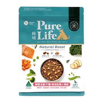 Pure Life 純境 無穀全齡犬糧  澳洲鮭魚 + 凍乾  1800g  1袋