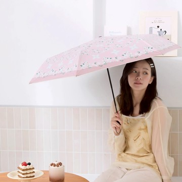 rento 防曬黑膠迷你傘-茉莉花(粉)