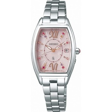 seiko SK037 精工錶 1B32-0AA0P(SSVW129J)LUKIA限量太陽能電波腕錶 /粉 24mm｜樂天領券現折★全館特惠中★指定刷卡回饋10%