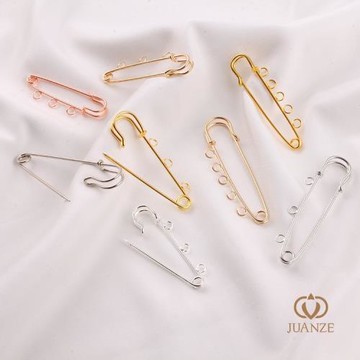 胸針配件飾品手工diy材料胸花大別針固定衣服徽章大衣復古回形針