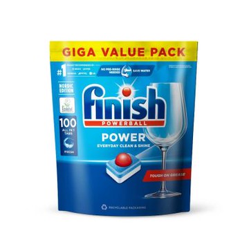 FINISH亮碟全效合一洗碗塊洗滌球洗碗錠1包組共100入洗碗機配件POWER-1
