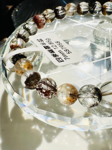 精品四季幽靈半盆黑髮共生7mm12.85g花幽靈提升運勢避小人